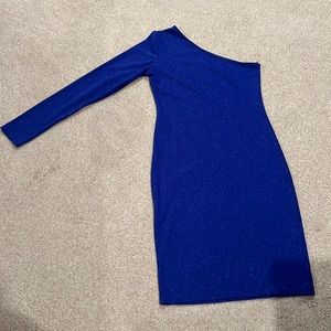Long Sleeve One Shoulder Dress